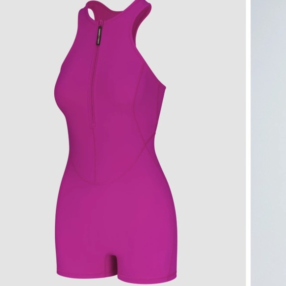 NWT Savage X Fenty RUNNING HOT ZIP-UP ROMPER TRY ME PURPLE M U88 - Picture 2 of 6